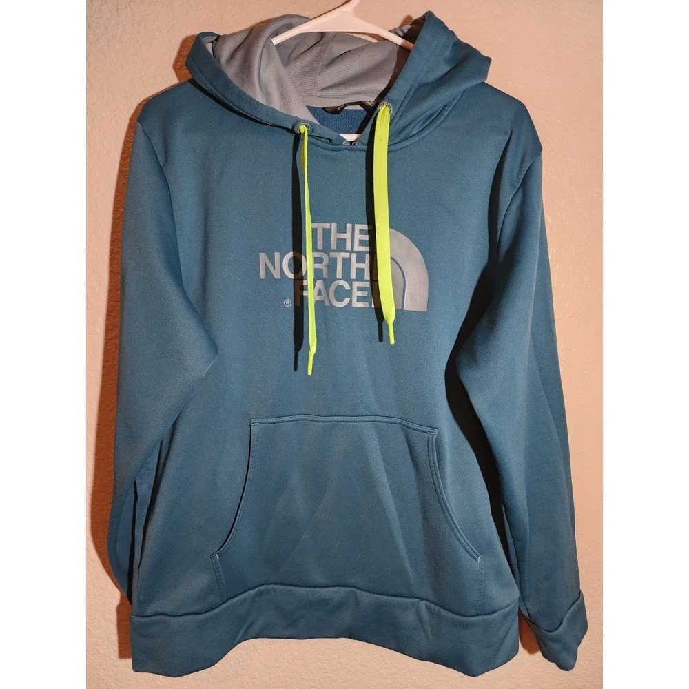 The‎ North Face Mens Green Hoodie Pullover Size Medium M Long Sleeve